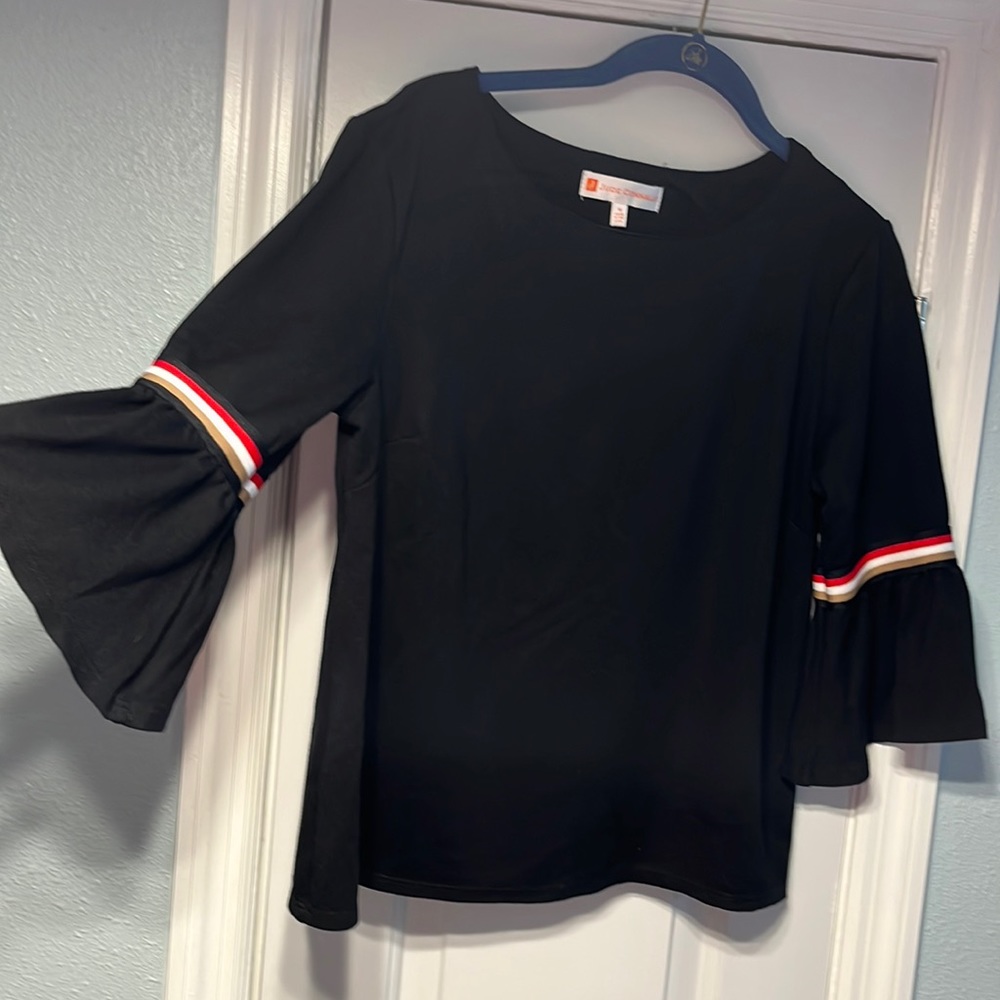 Jude Connally black 3/4 sleeve top